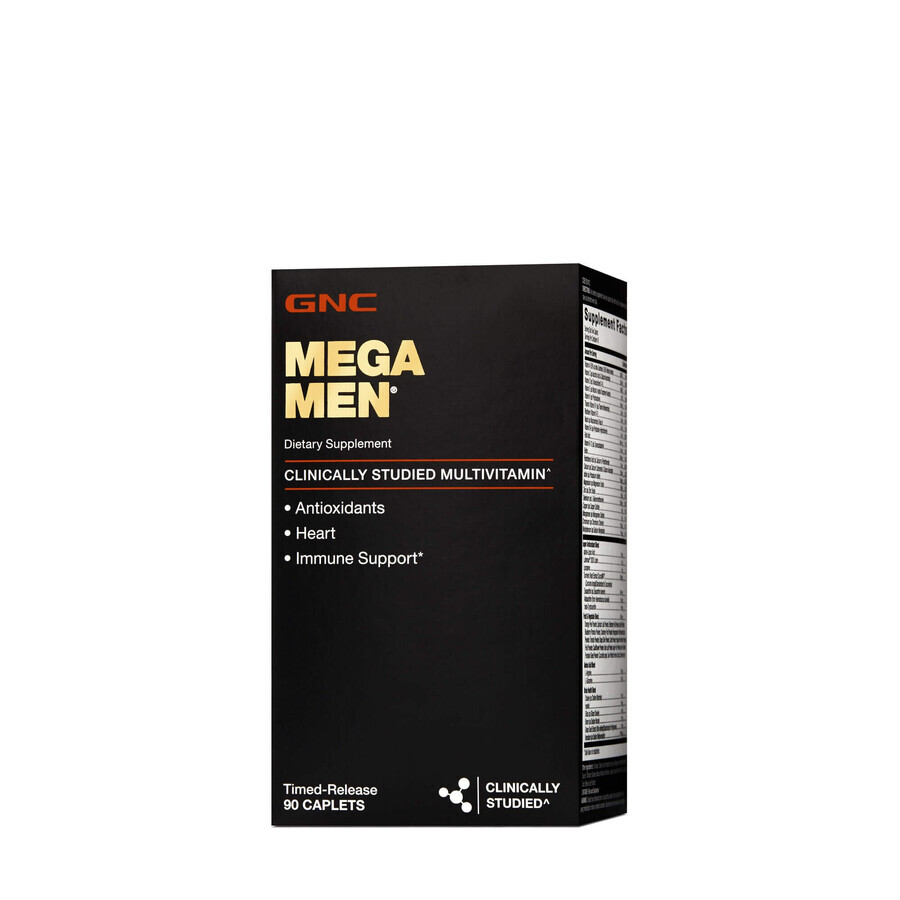 Gnc Mega Men, Complejo Multivitamínico Para Hombres, 90 Tb