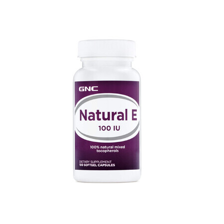 Gnc Natural E, Vitamina E Natural 100 Ui, 100 Cps