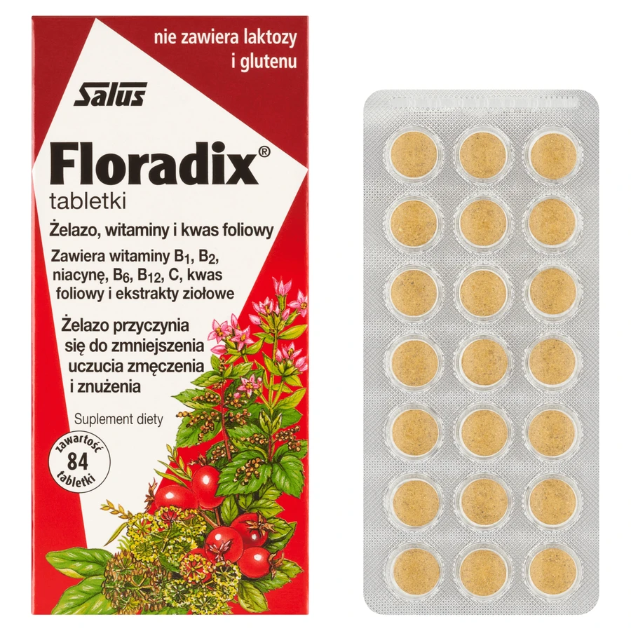 Floradix Fier și vitamine, 2x84 comprimate