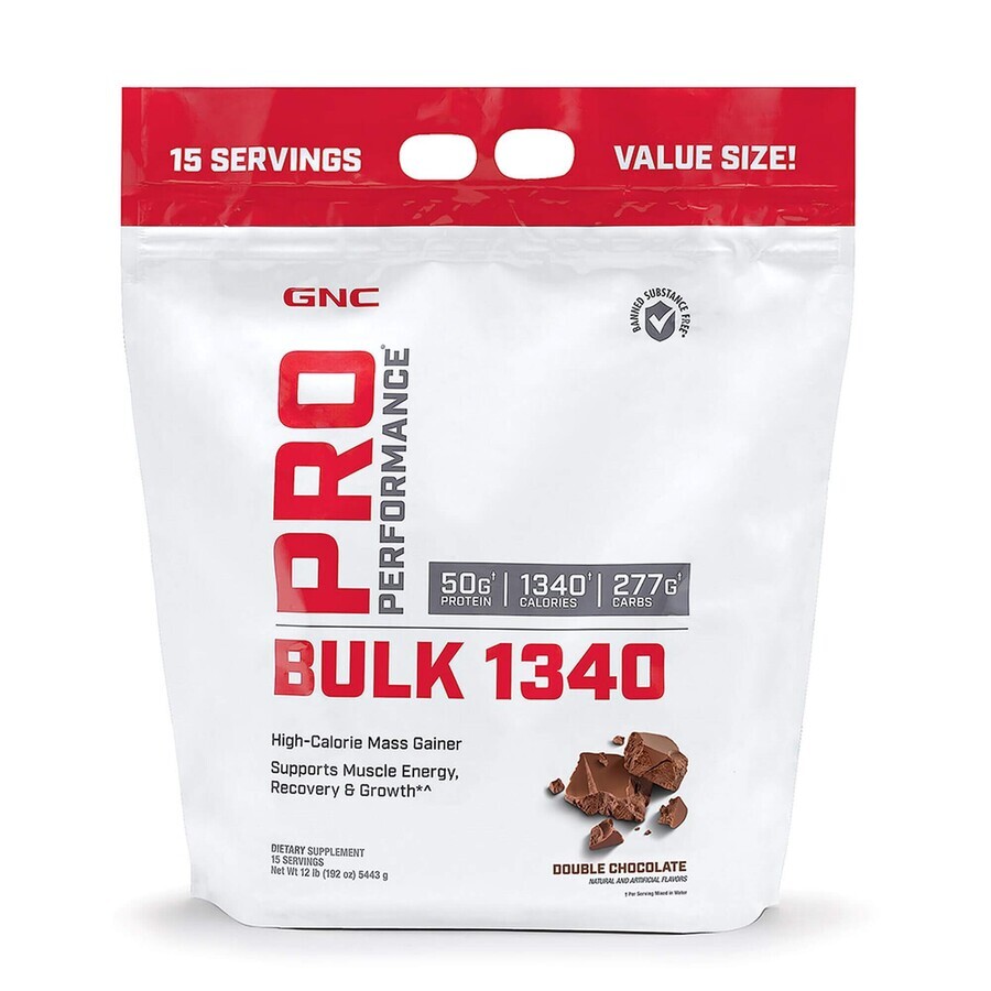 Gnc Pro Performance Bulk 1340, Eiwit- en koolhydraatversterker met chocoladesmaak, 5443 G