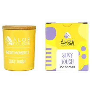 Bougie à la cire de soja Aloe+ Colors « Silky Touch » 150 g