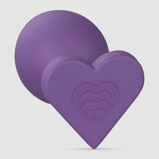 Love Signal hartvormige plug, groot - paars