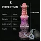 Dildo mic din silicon cu efect de ejaculare și ventuză, 21 x 4,5 cm – Violet