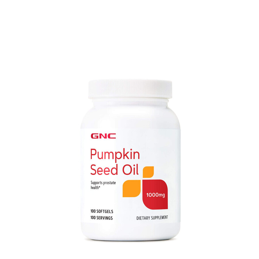 Gnc Pumpkin Seed Oil 1000 Mg, Pumpkin Seed Oil, 100 Cps