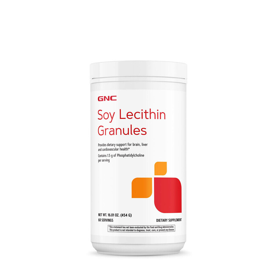 Gnc Lecitina de Soja Granulada, Lecitina de Soja Granulada, 454 Gramos