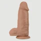 Au Naturel Bold Chub 26 cm Fat Realistic Dildo with Testicles & Suction Cup - Brown
