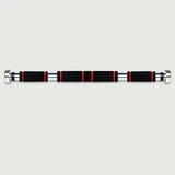 Door Stabilization Bar with Anti-Slip Grip and Metal Ends - Black