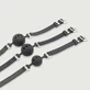 Set di 3 bavagli a palla con palla in silicone traforata e cinturino regolabile - Nero