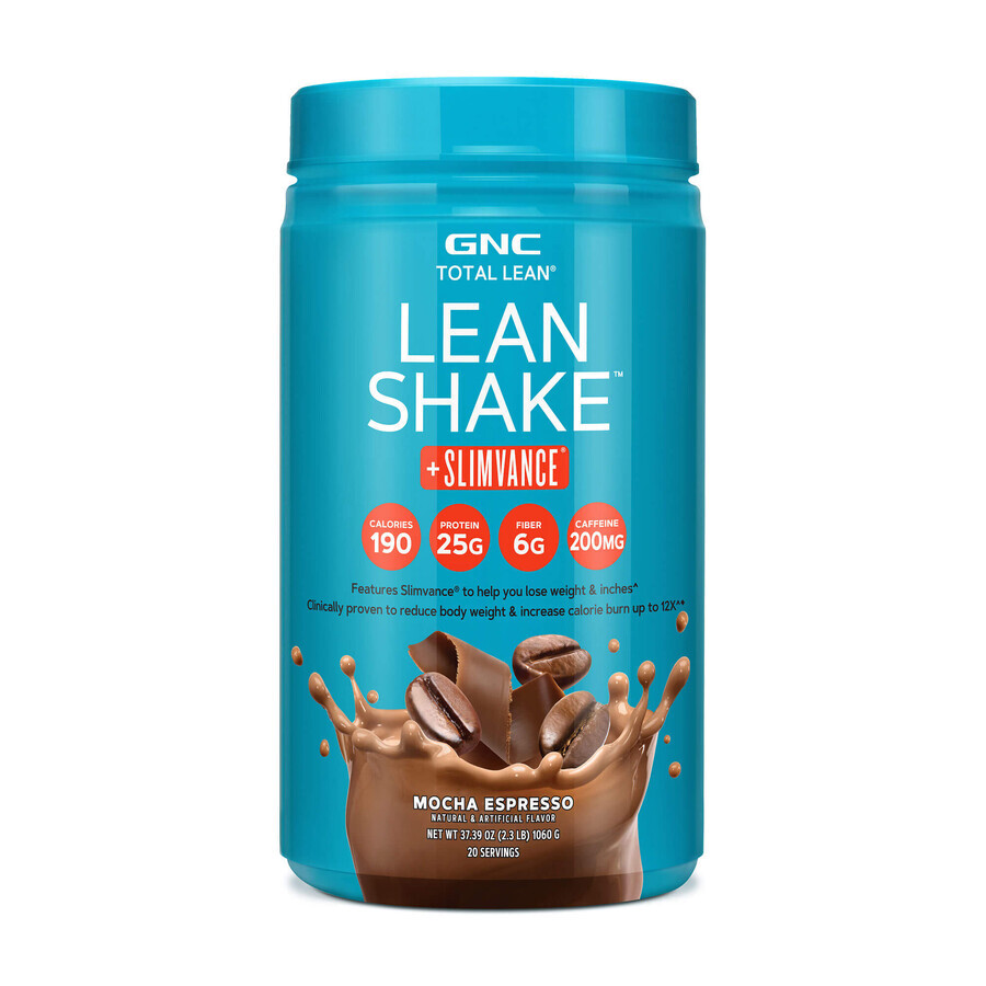 Gnc Total Lean Lean Shake + Slimvance, Eiwitshake met Slimvance, koffiesmaak, 1060 G