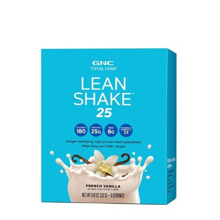 Gnc Total Lean Lean Shake 25, Batido de proteínas, sabor vainilla, 52 G