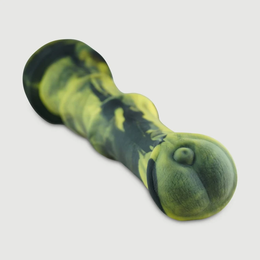 My Horse Stud - Gros gode en silicone Platinum, 45,7 cm - Jaune/Noir