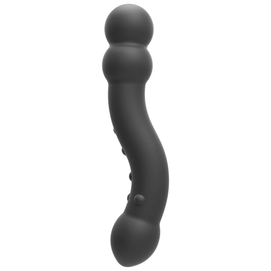 Silikonowy wtyk prostaty Double Up 18 x 3,5 cm – czarny: ceny i cechy