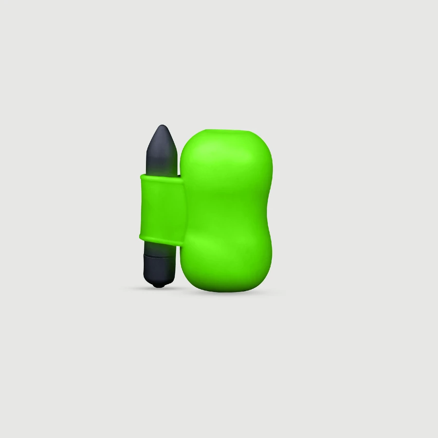 Masturbator vibrator care strălucește în întuneric - Verde