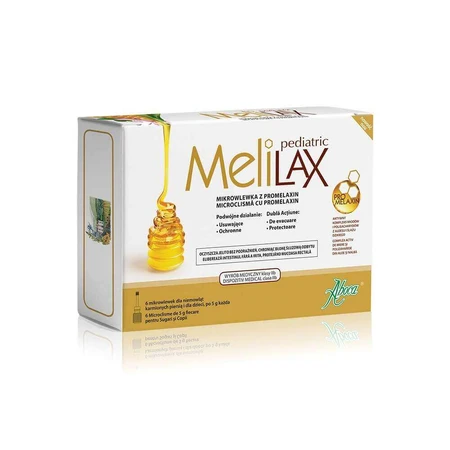 MeliLax Pediatric, 3 x 6 pieces - microenemas with propolis, Aboca