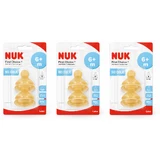 Tétine NUK First Choice+ en caoutchouc, taille moyenne, à partir de 6 mois, lot de 6