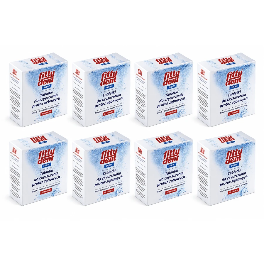 Fittydent, comprimés nettoyants pour prothèses dentaires, 8 x 32 pièces