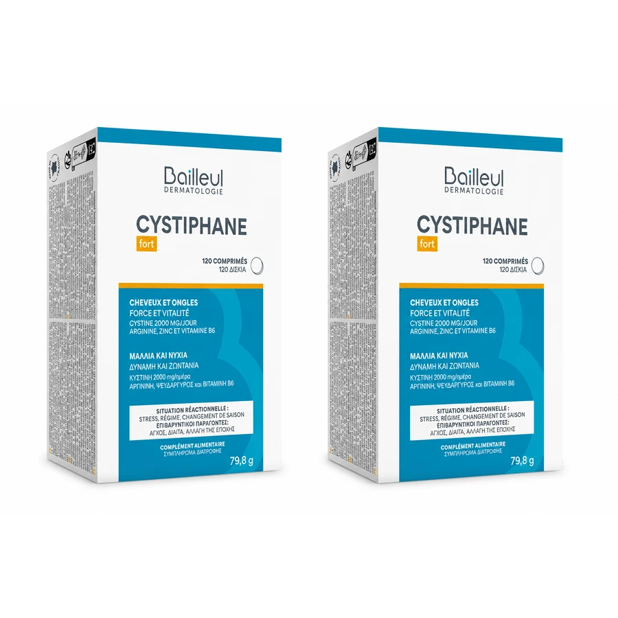 Cystiphane na włosy i paznokcie, 2x120 tabletek, Bailleul: ceny i cechy