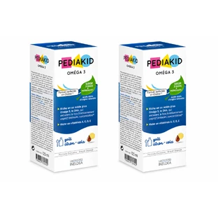 Pediakid Kindersirup mit Omega-3 und den Vitaminen A, C, D und E, Cola-Geschmack, 2 x 125 ml, Ineldea