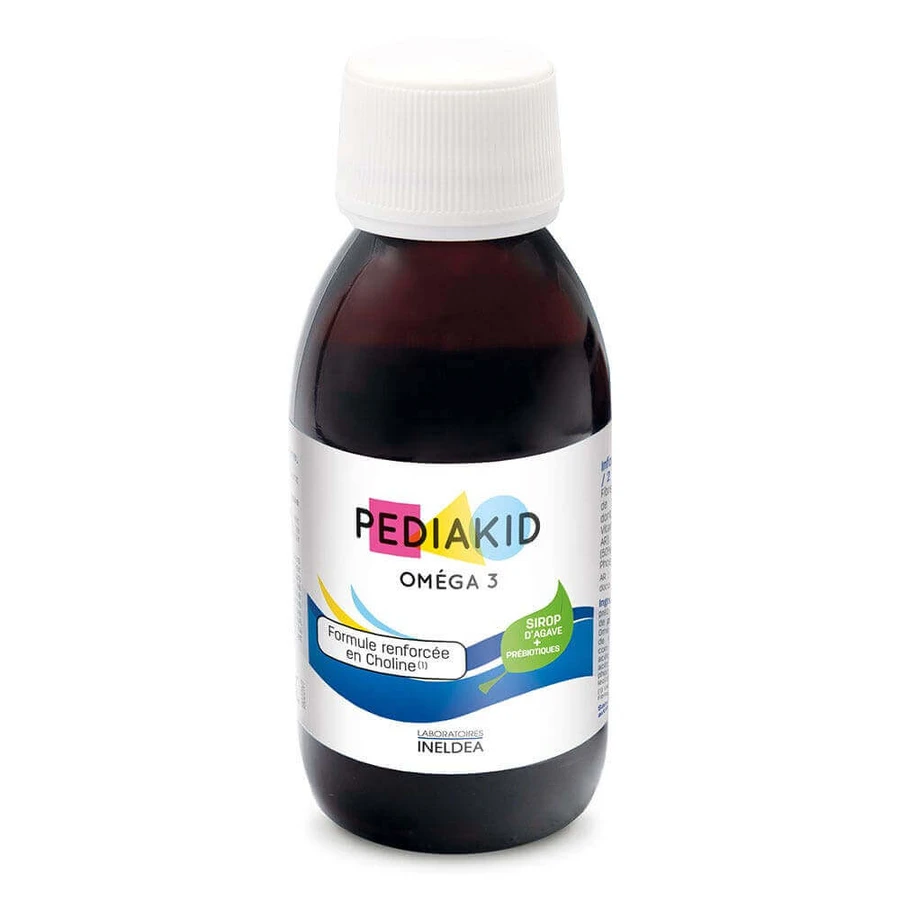 Pediakid Kindersirup mit Omega-3 und den Vitaminen A, C, D und E, Cola-Geschmack, 2 x 125 ml, Ineldea
