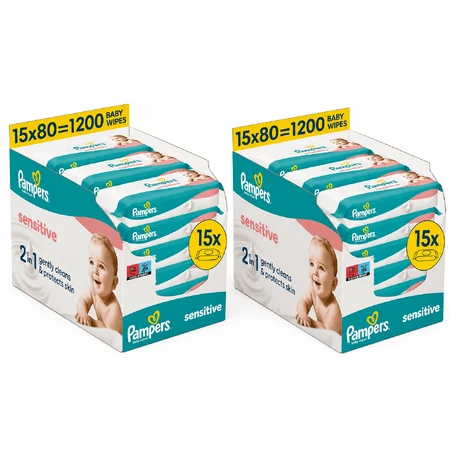 PAMPERS Wipes Sensitive XXL Monthly 30x80 2400 