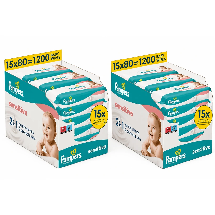 PAMPERS Wipes Sensitive XXL Monthly 30x80 2400 
