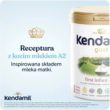 Kendamil Goat 1 Leche infantil a base de leche de cabra, a partir del nacimiento, 2x800 g