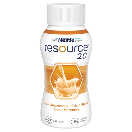 Resource 2.0, supplément nutritionnel, saveur abricot, 12x200 ml