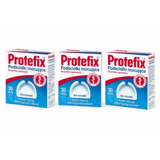 Protefix, almohadillas de fijación para dentaduras postizas, para maxilar superior, 3x30 piezas