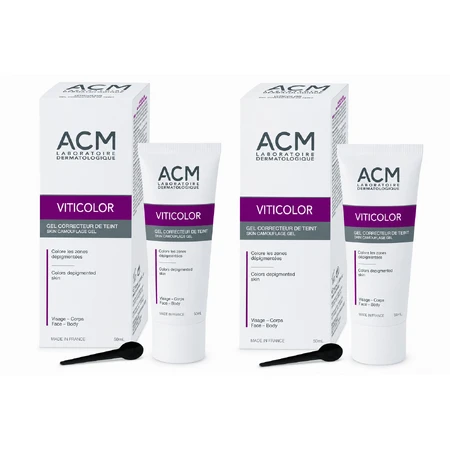 ACM Viticolor, coloring gel for skin with depigmentation spots, 2x50 ml