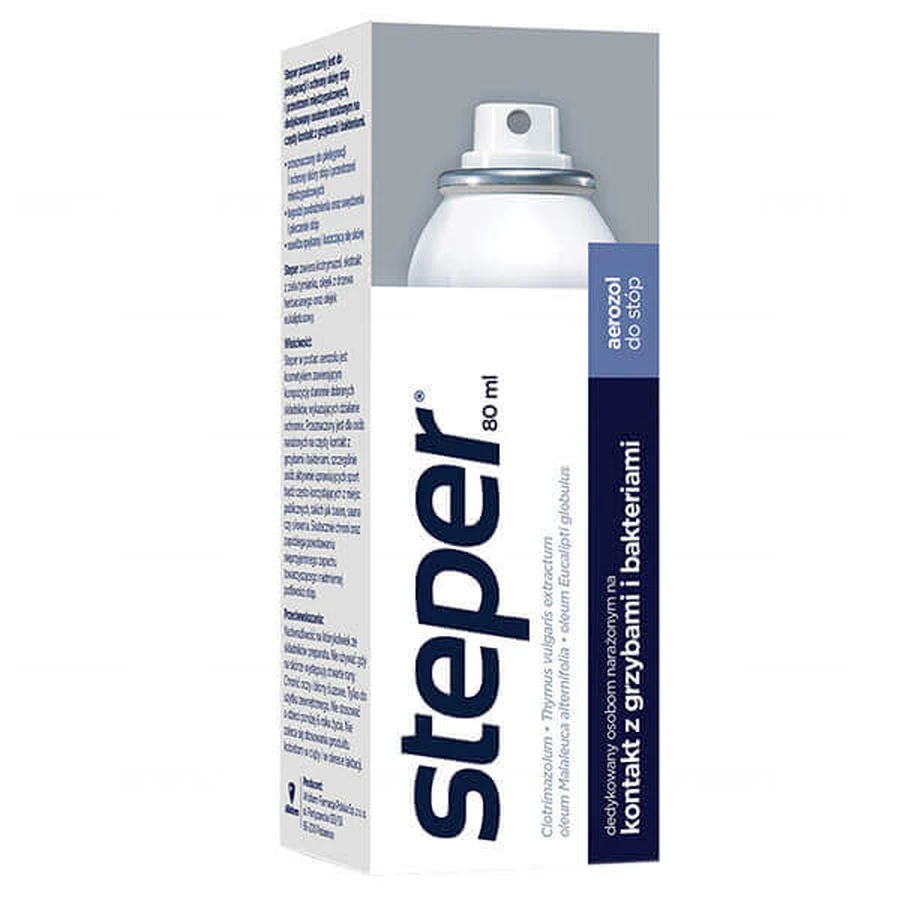 Steper, antifungal spray for feet and nails, 2x80 ml