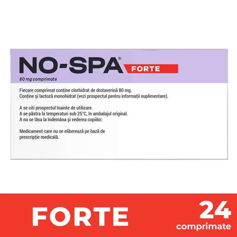 No-Spa Forte, 80 mg, 2x24 tabletki, Sanofi: ceny i cechy