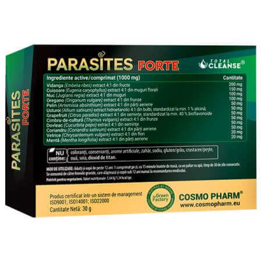 Parasites Forte, 2x30 tabletten, Cosmopharm