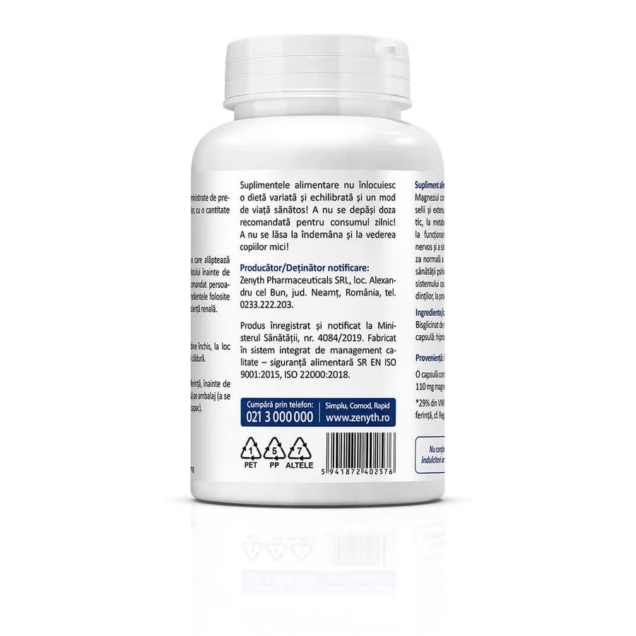 Magnesium Bisglycinate, 2x90 capsule, Zenyth