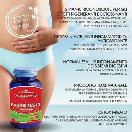 Parasites 12 Detox Forte, 2x120 capsules