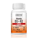Vitamin D3 + K2 Forte, 2x30 Kapseln, Zenyth