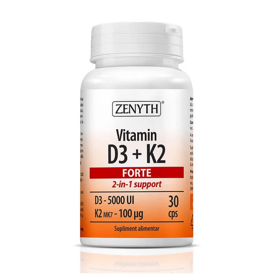 Vitamin D3 + K2 Forte, 2x30 Kapseln, Zenyth