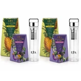 2 Set aus 2 Schachteln Tee für die Gewichtskontrolle + doppelwandige Flasche mit Teesieb