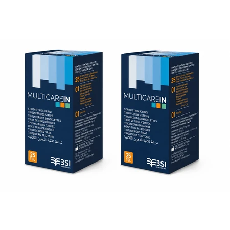 Multicare-triglyceridetests, 2 x 25 stuks, Biochemical Systems