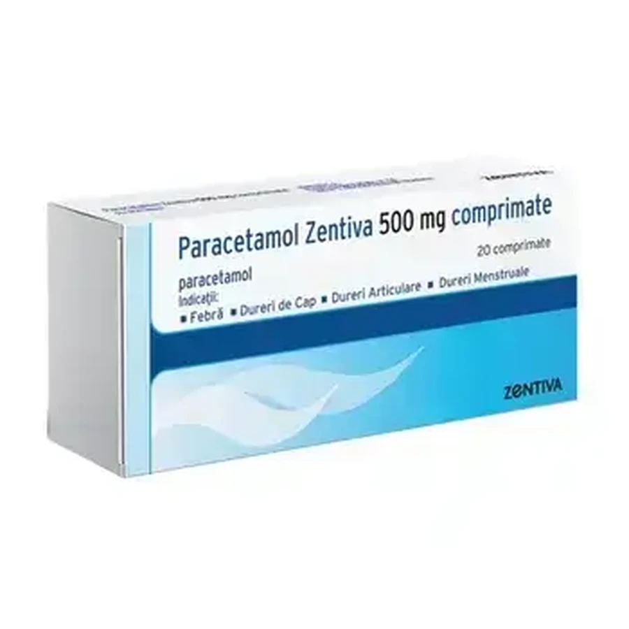 Paracetamol 500 mg, 5x20 comprimate, Zentiva