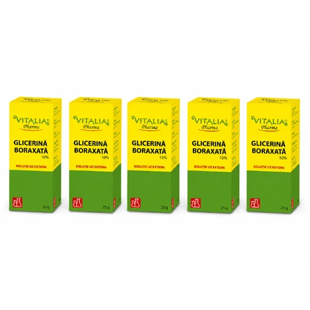 Glycérine boratée à 10%, 5x25 g, Vitalia