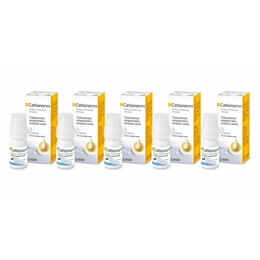 Cationorm picaturi oftalmice 5x10 ml, Santen