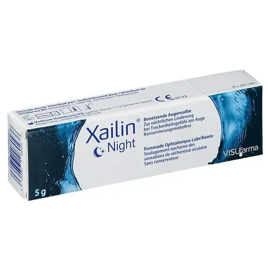 Xailin Night Lubricating ointment for dry eyes 6x5 g, Visuafarma