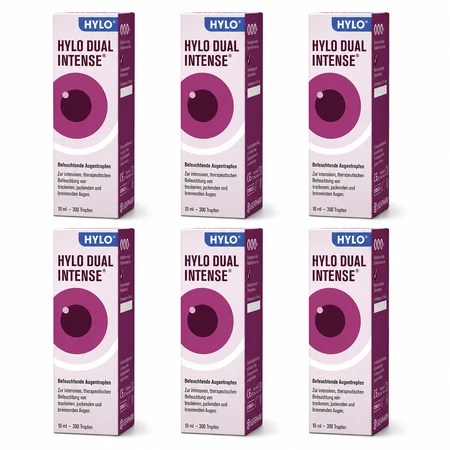 Gotas oftálmicas HYLO DUAL INTENSE, 6 x 10 ml