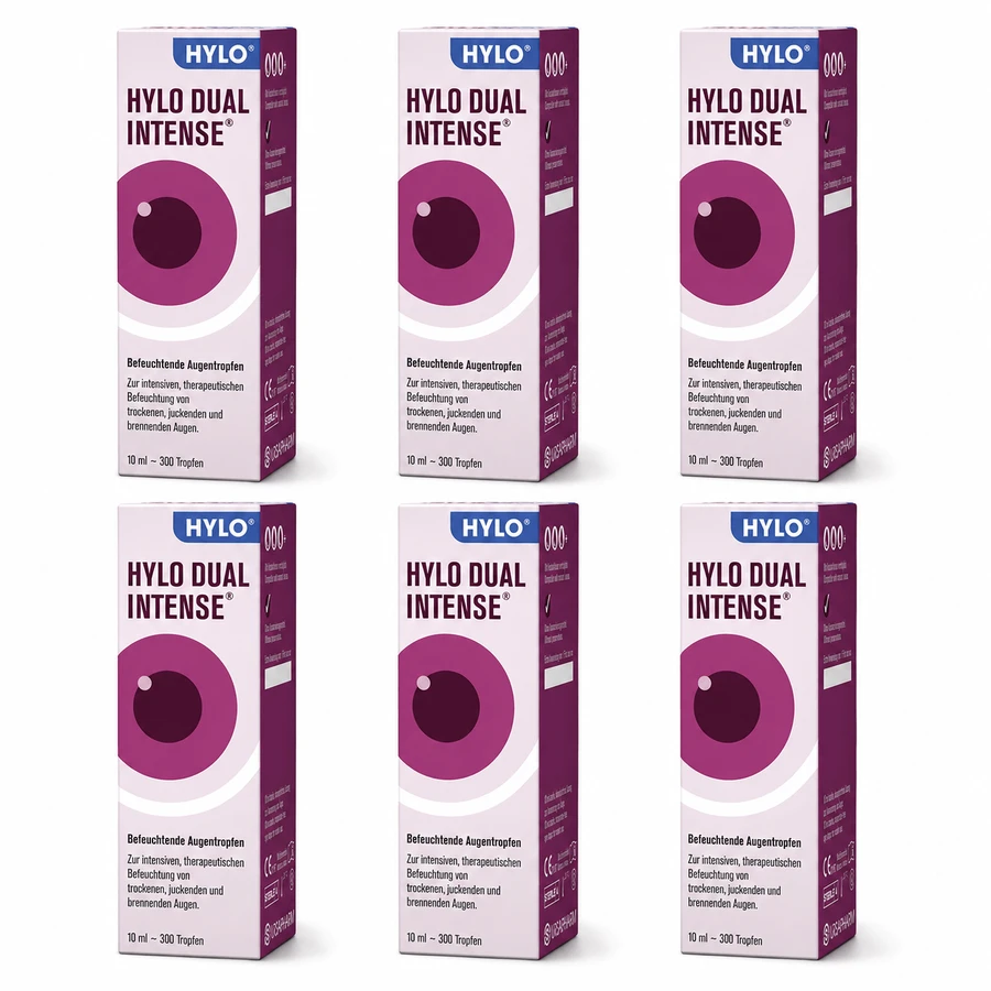 Gotas oftálmicas HYLO DUAL INTENSE, 6 x 10 ml