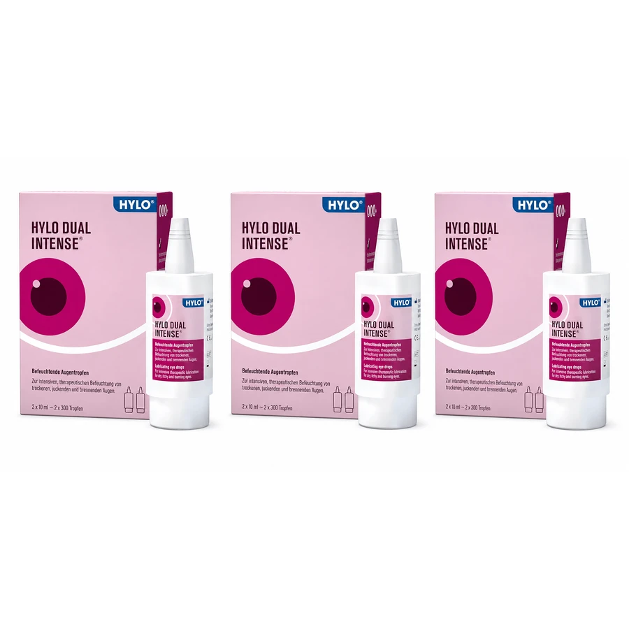 Gotas oftálmicas HYLO DUAL INTENSE, 6 x 10 ml