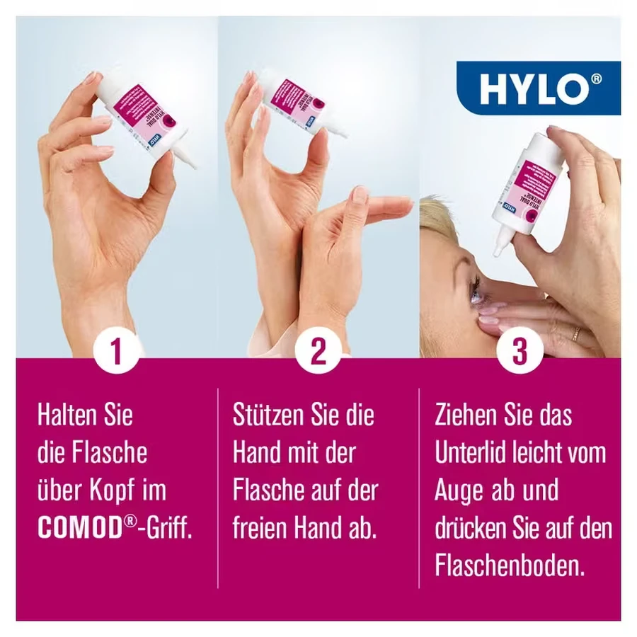 Gotas oftálmicas HYLO DUAL INTENSE, 6 x 10 ml