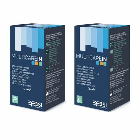 Multicare cholesterol tests, 2x25 pieces, Biochemical System