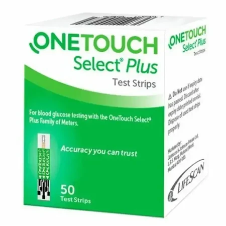 Strisce reattive per la misurazione della glicemia OneTouch Select Plus, 5 confezioni da 50 strisce, Lifescan