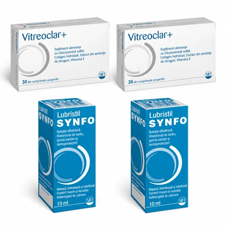 Vitreoclar Plus, 60 compresse + Lubristil Synfo, 20 ml, Sifi