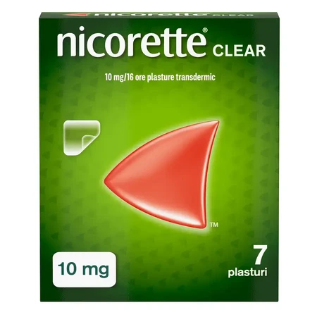 Nicorette Clear 10 mg, 4 x 7 pleisters, McNeil